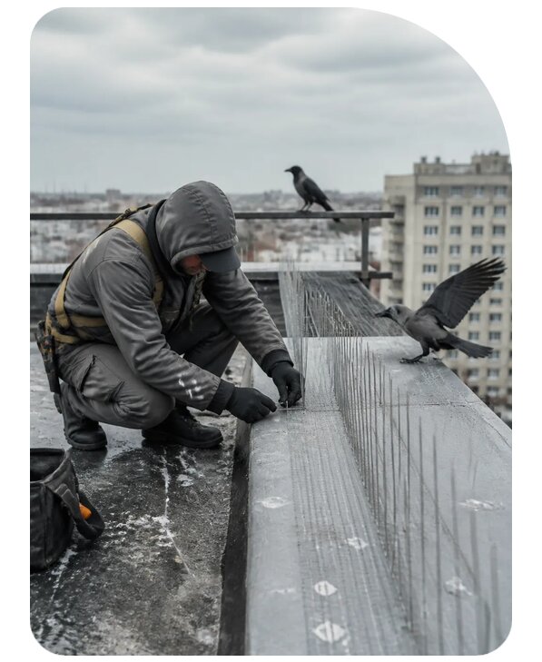 Защита от ворон под ключ в Нерюнгри по цене от 5430 р. | Сенат-Нрю